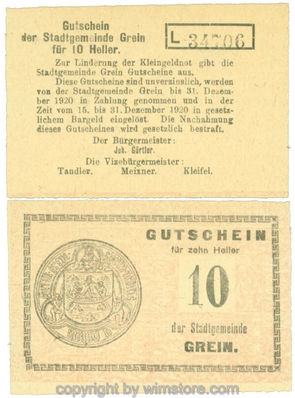 Grein, J00276Ib4, 10 Heller, Buchstabe L; 1-2