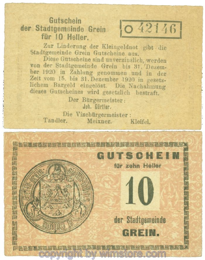 Grein, J00276Ib4, 10 Heller, Buchstabe O; 1-