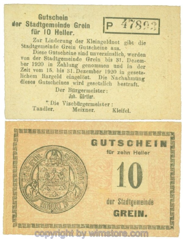 Grein, J00276Ib4, 10 Heller, Buchstabe P; 1-