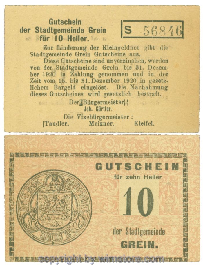 Grein, J00276Ib4, 10 Heller, Buchstabe S; 1-