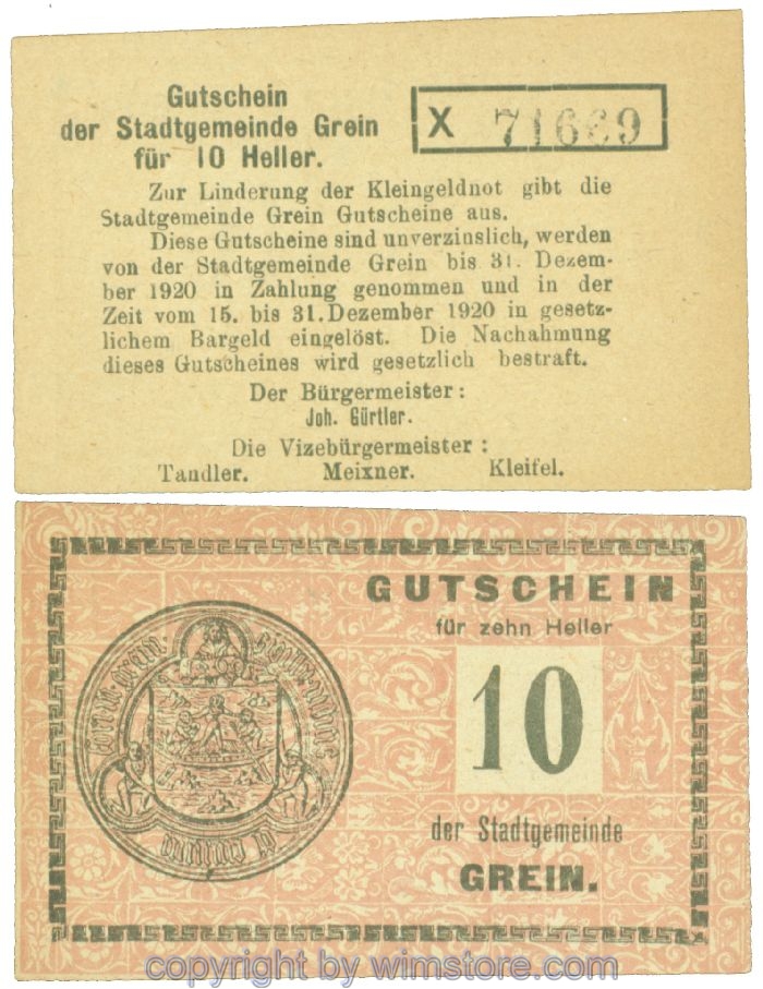 Grein, J00276Ib4, 10 Heller, Buchstabe X; 1