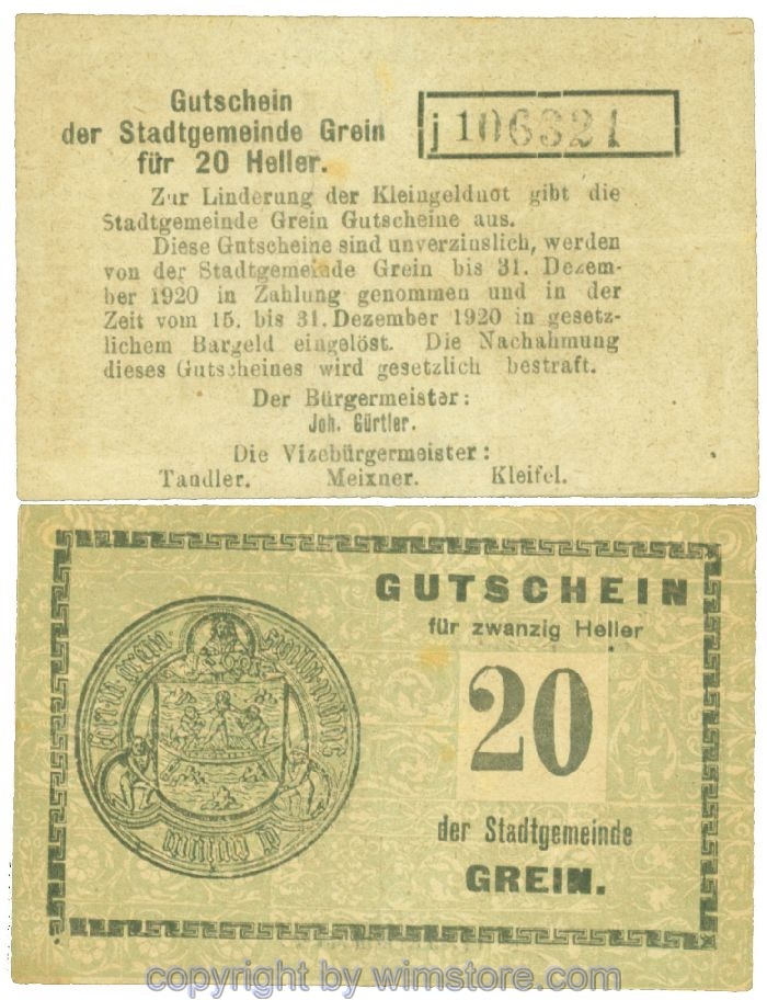 Grein, J00276Ib4, 20 Heller, Buchstabe j; 1-