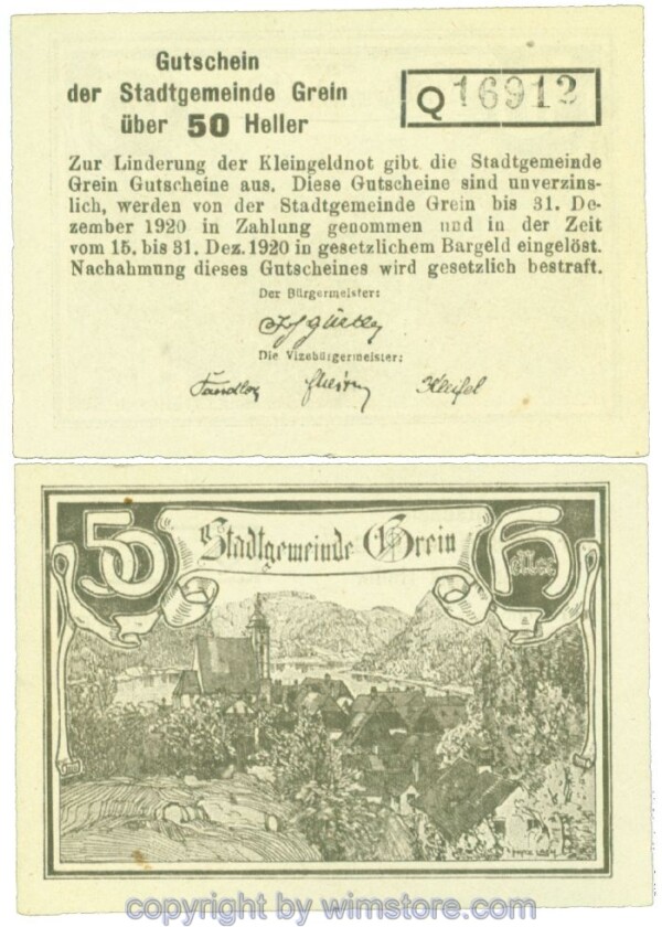 Grein, J00276Iba, 50 Heller, Buchstabe Q; 1-