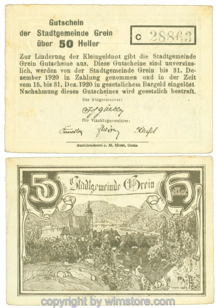 Grein, J00276Iba, 50 Heller, Buchstabe c; 1-