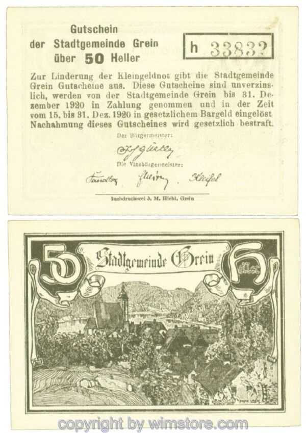 Grein, J00276Iba, 50 Heller, Buchstabe h; 1-