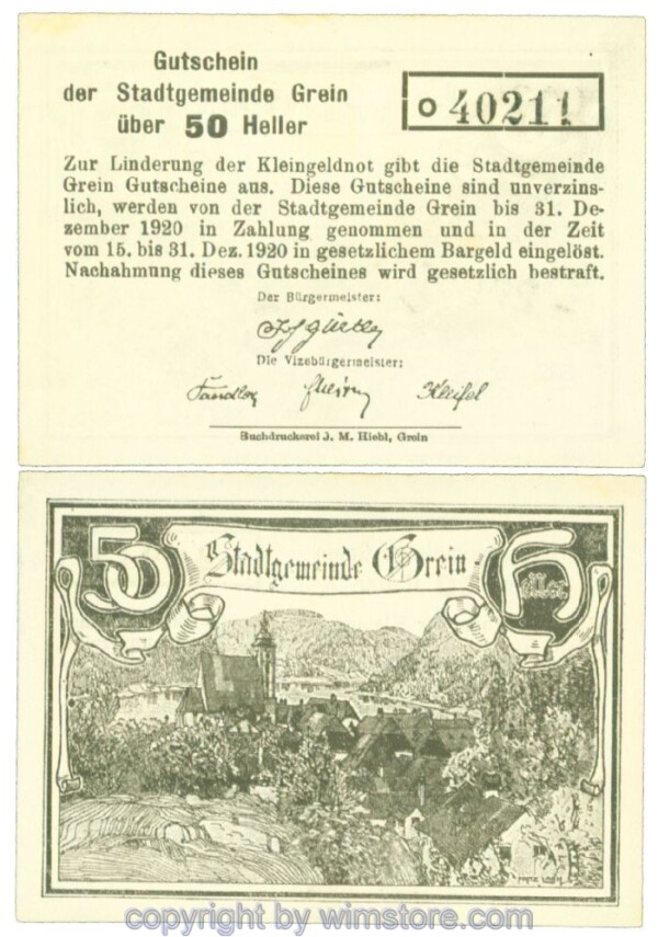 Grein, J00276Iba, 50 Heller, Buchstabe o; 1-