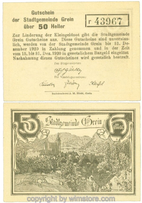 Grein, J00276Iba, 50 Heller, Buchstabe r; 1-