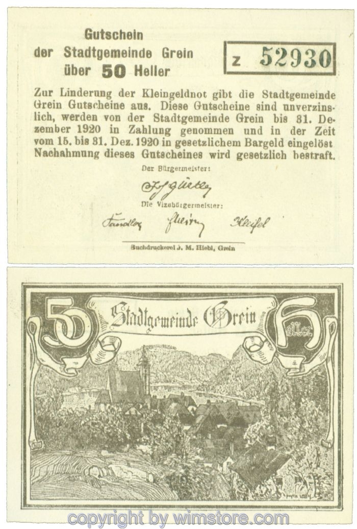 Grein, J00276Iba, 50 Heller, Buchstabe z; 1-