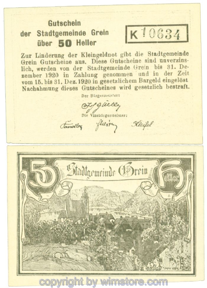 Grein, J00276Ibb, 50 Heller, Buchstabe K; 1