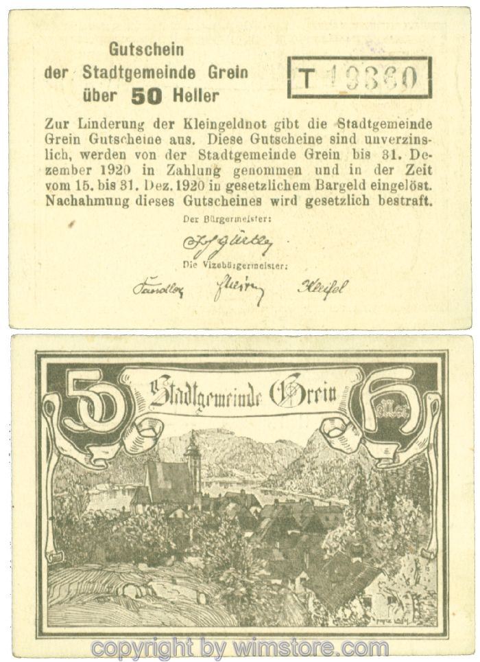 Grein, J00276Ibb, 50 Heller, Buchstabe T; 1-