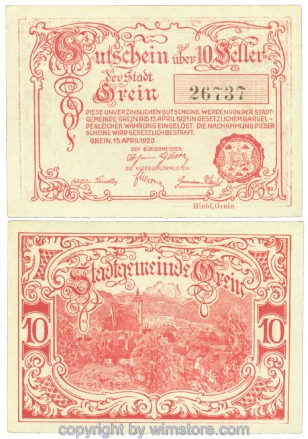 Grein, J00276IIc, 10 Heller; 1