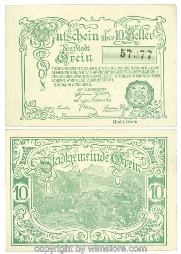 Grein, J00276IIIa, 10 Heller; 1