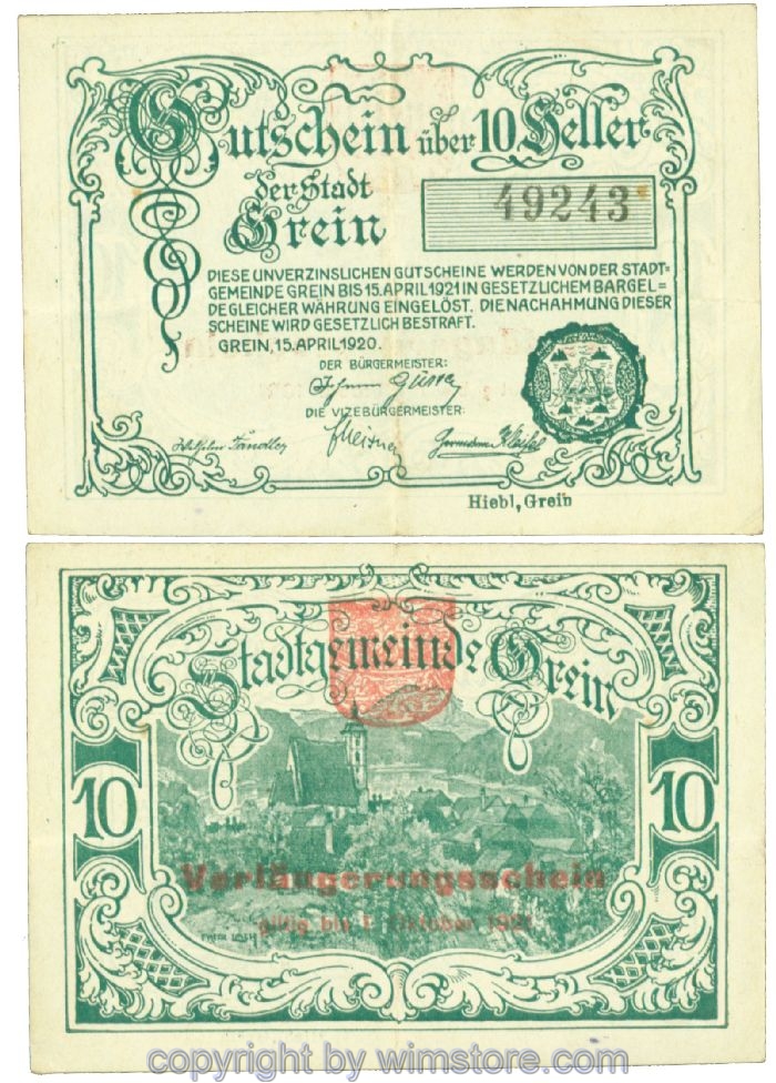 Grein, J00276IIIc, 10 Heller; 2