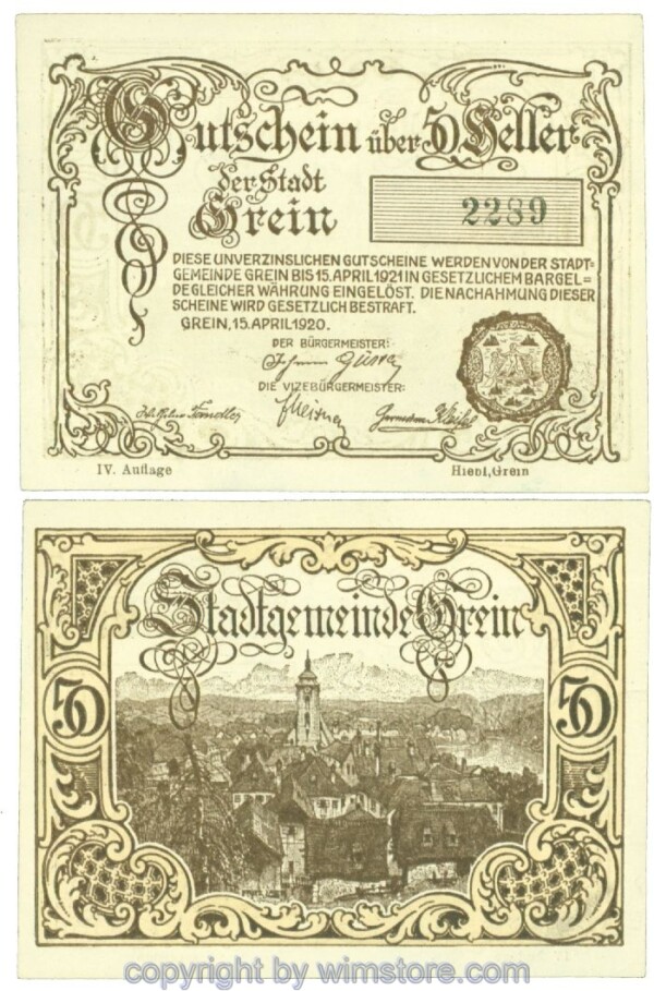 Grein, J00276IVbx, 50 Heller; 1