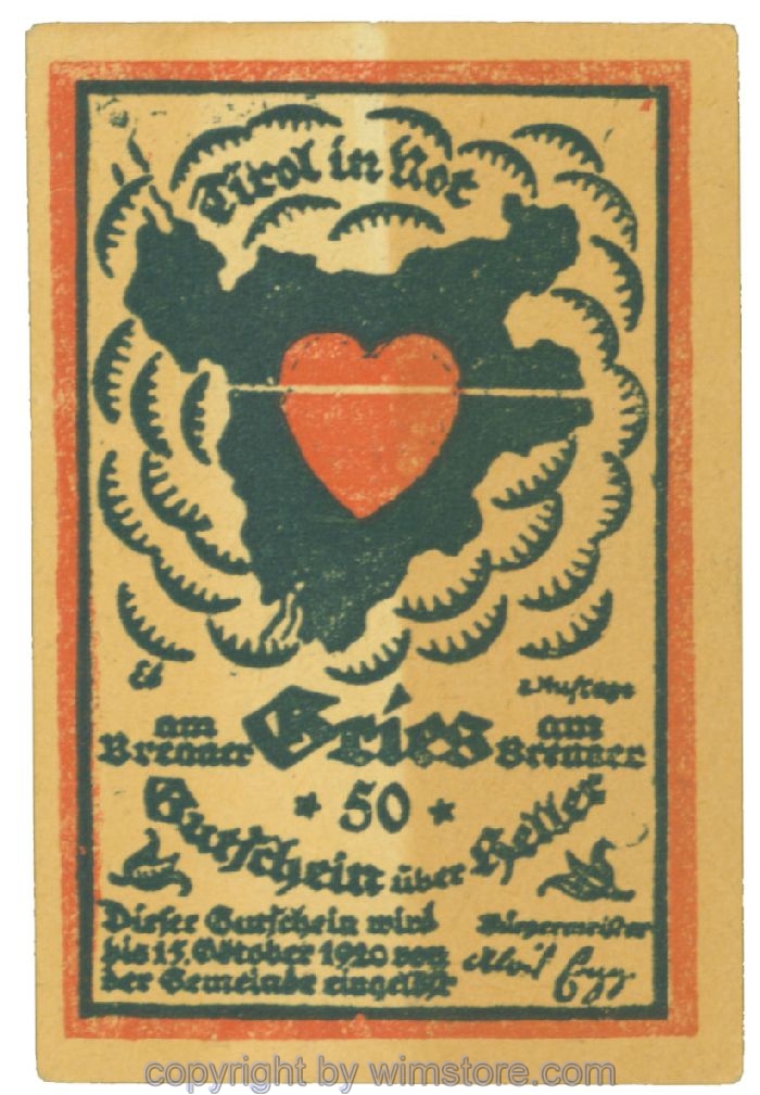 Gries am Brenner, J00287IIb, 50 Heller; 1-