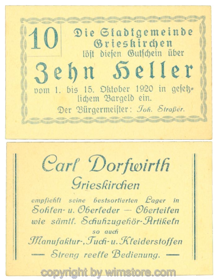 Grieskirchen, J00288II04, 10 Heller; 1