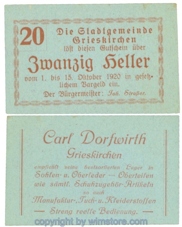 Grieskirchen, J00288II04, 20 Heller; 1-