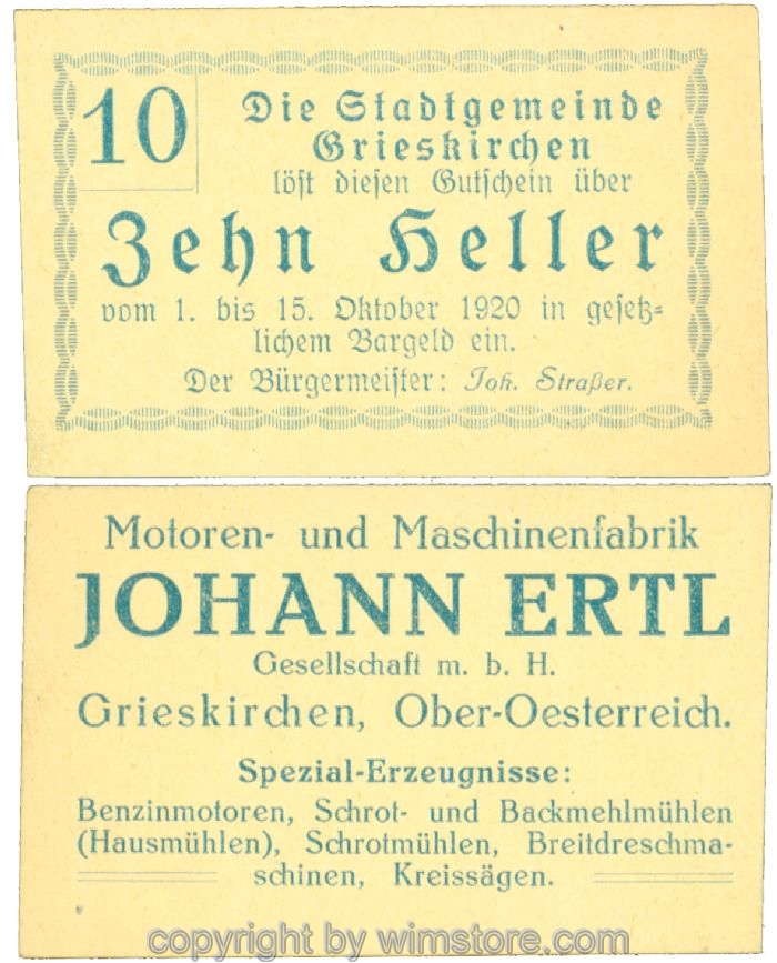 Grieskirchen, J00288II06, 10 Heller; 1