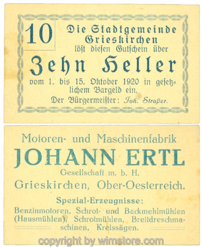 Grieskirchen, J00288II06, 10 Heller; 1-