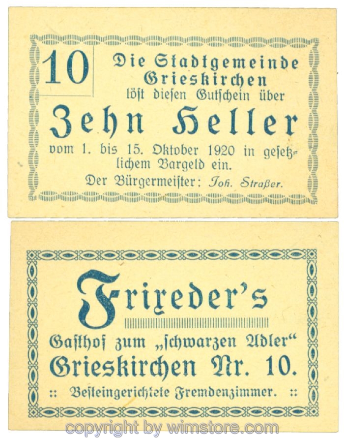 Grieskirchen, J00288II08, 10 Heller; 1