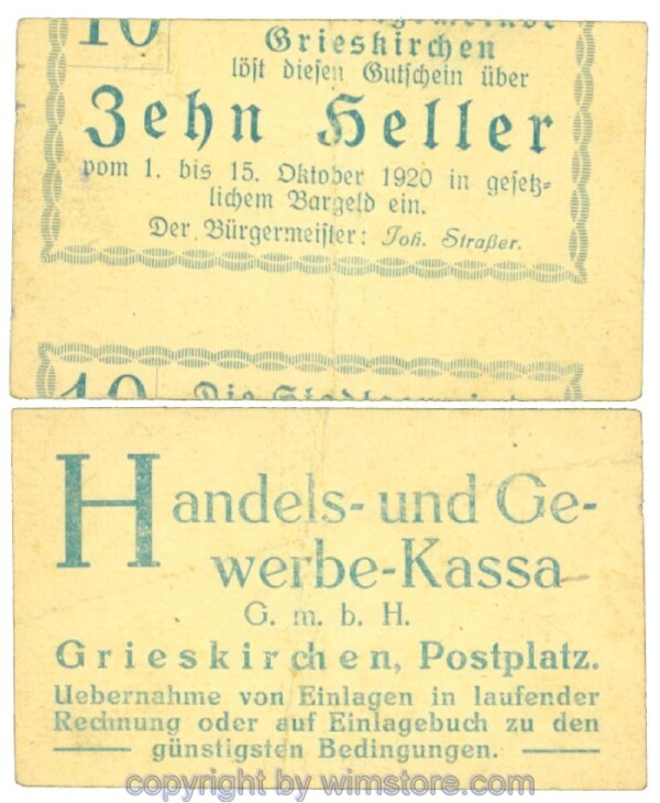 Grieskirchen, J00288II12, 10 Heller; 2