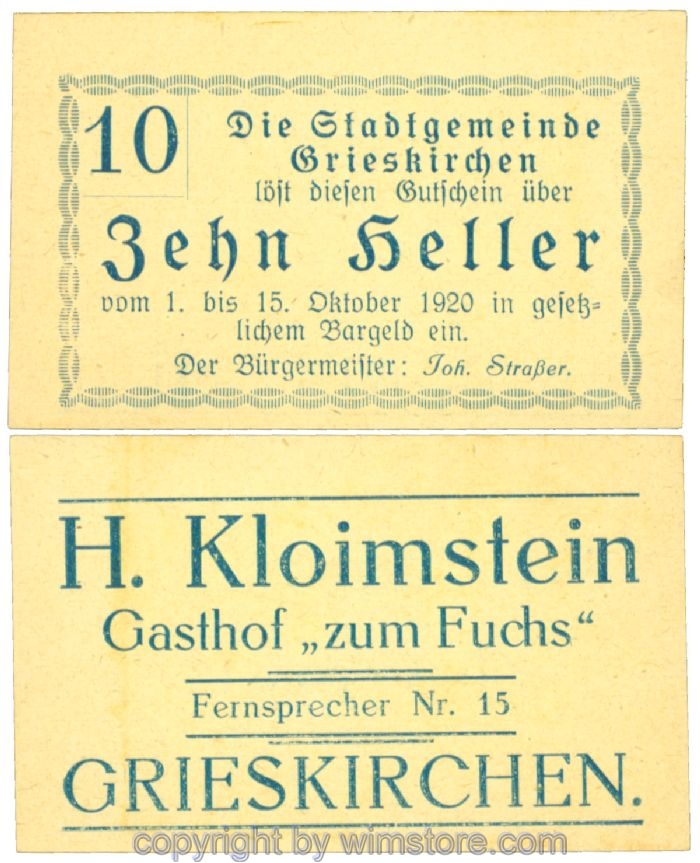 Grieskirchen, J00288II19, 10 Heller; 1