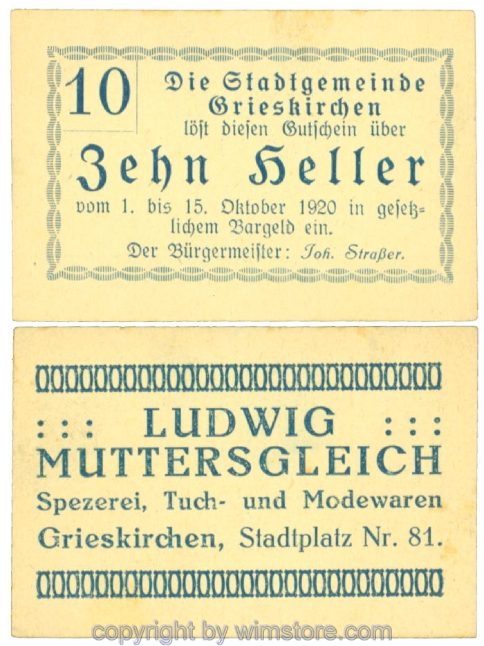 Grieskirchen, J00288II24, 10 Heller; 1-