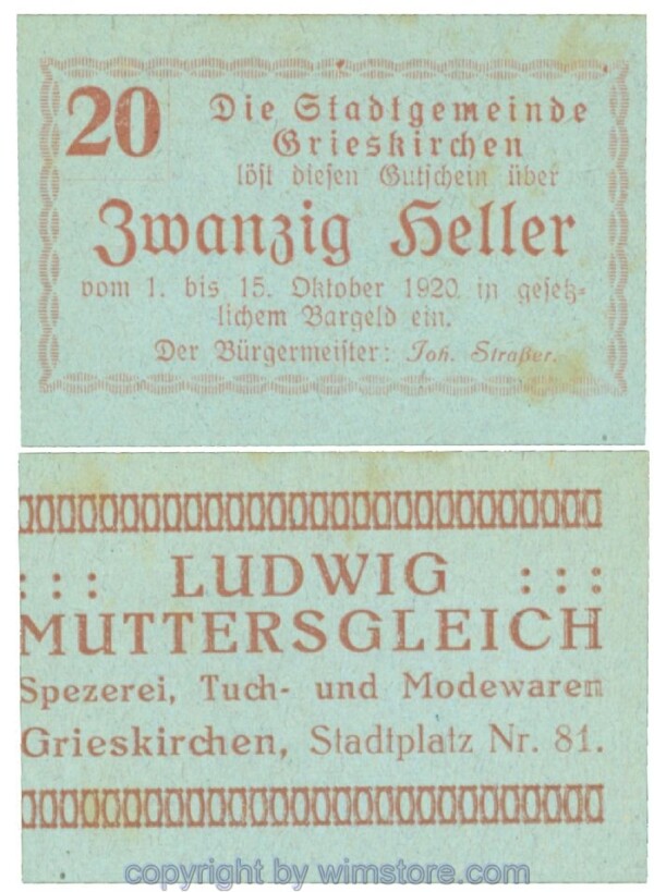 Grieskirchen, J00288II24, 20 Heller; 1-