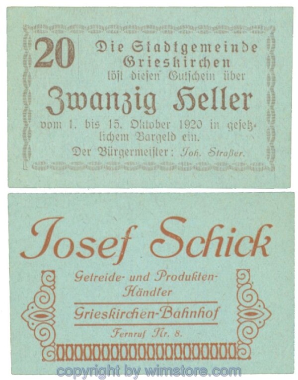 Grieskirchen, J00288II35, 20 Heller; 1-