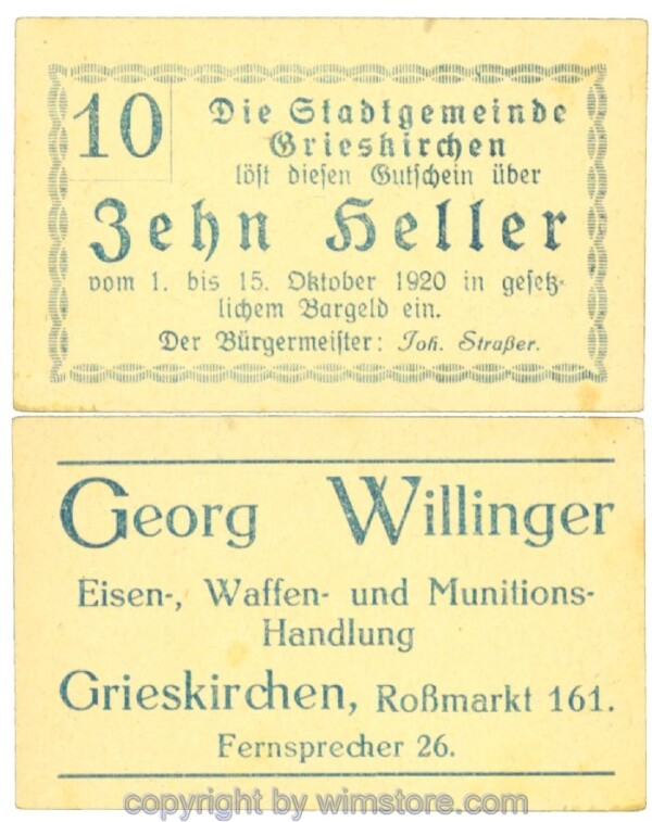 Grieskirchen, J00288II44, 10 Heller; 1
