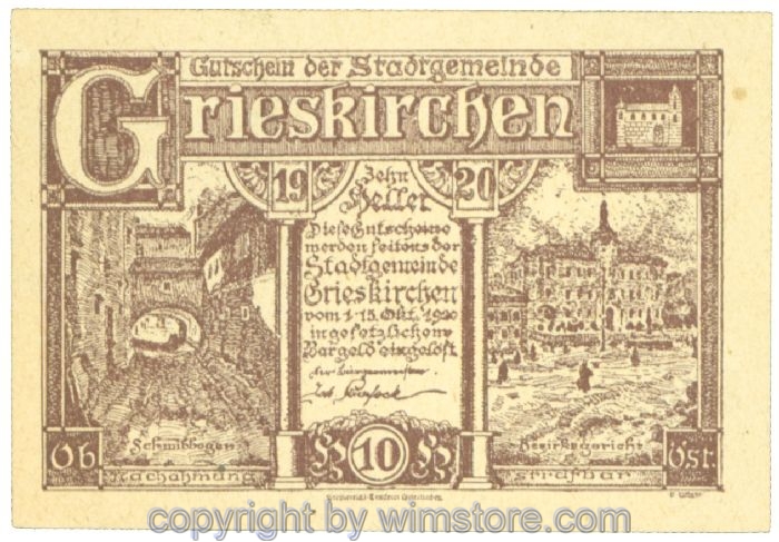 Grieskirchen, J00288IIa2, 10 Heller; 1