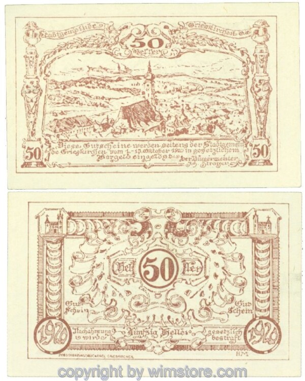 Grieskirchen, J00288IIa5, 50 Heller; 1-