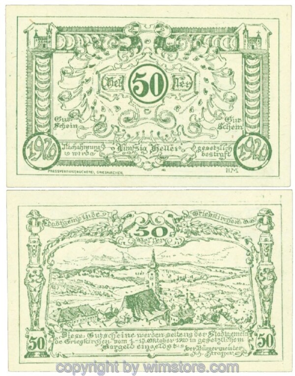 Grieskirchen, J00288IIa6, 50 Heller; 1