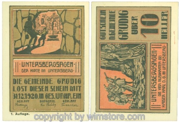 Grödig, J00290b, 10 Heller; 1