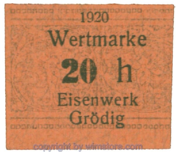 Grödig, Prv. Eisenwerk, J00291b29, 20 Heller; 1