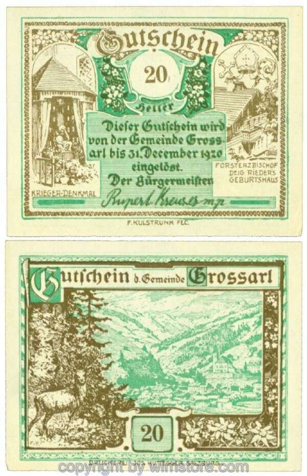 Grossarl, J00292a, 20 Heller; 1