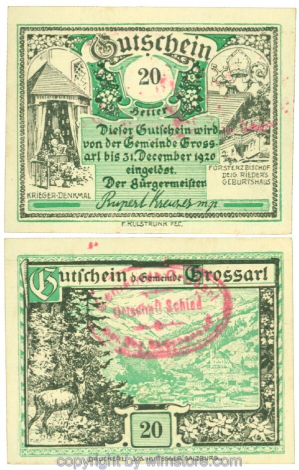 Grossarl, J00292f116, 20 Heller; 1