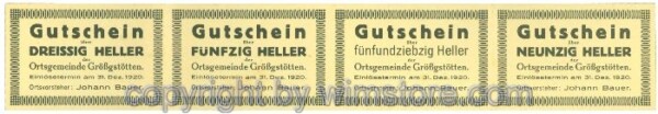 Grössgstötten, J00293IAc, Serie 30, 50, 75, 90 Heller; 1