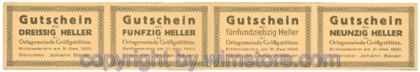 Grössgstötten, J00293IAe, Serie 30, 50, 75, 90 Heller; 1