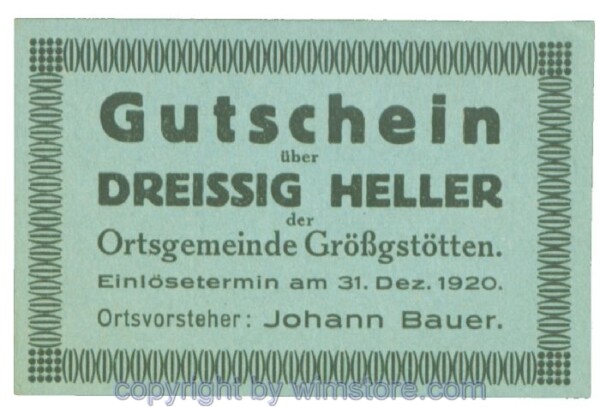 Grössgstötten, J00293ICa, 30 Heller; 1