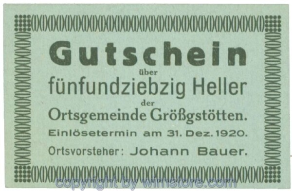 Grössgstötten, J00293ICa, 75 Heller; 1