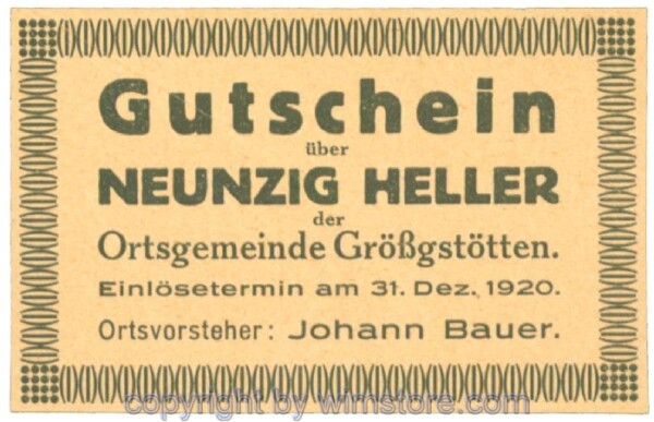 Grössgstötten, J00293ICe, 90 Heller; 1