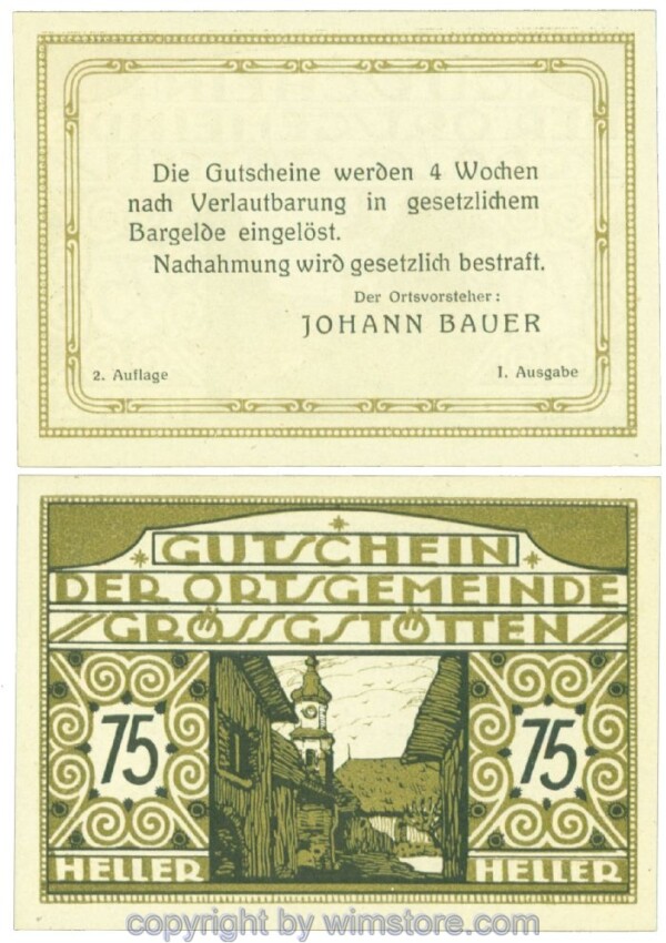 Grössgstötten, J00293IIa, 75 Heller; 1