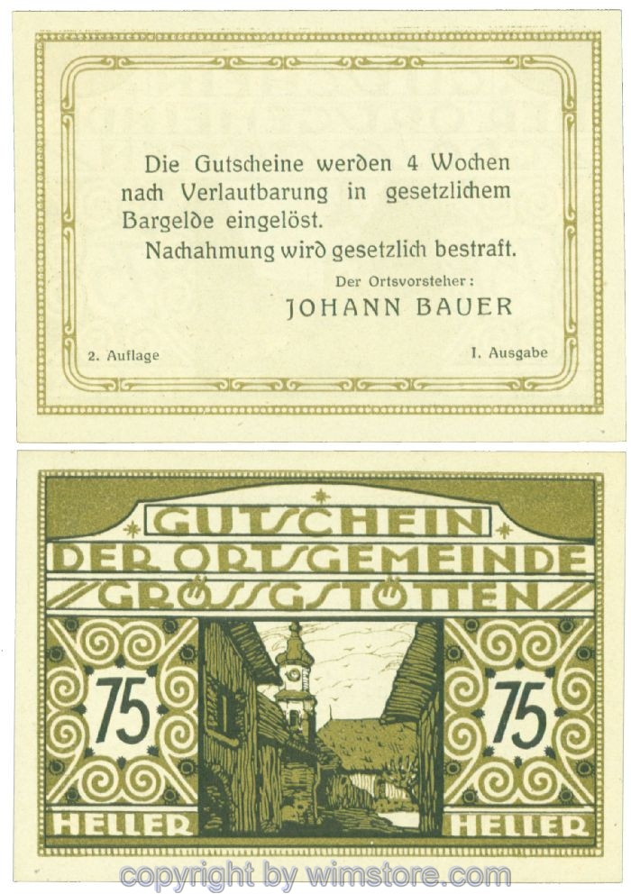 Grössgstötten, J00293IIa, 75 Heller; 1
