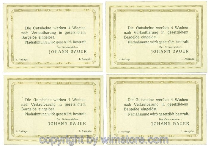 Grössgstötten, J00293IIa, Serie 30, 50, 75, 90 Heller; 1