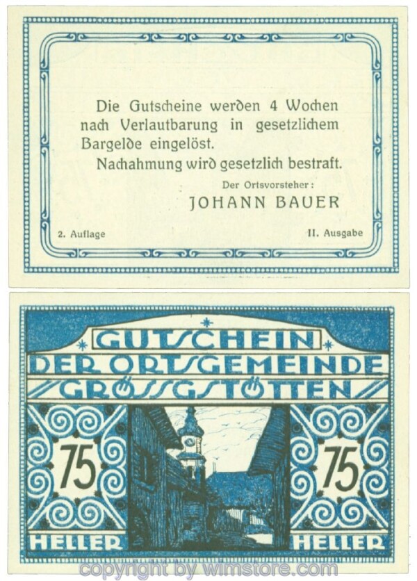 Grössgstötten, J00293IIb, 75 Heller; 1