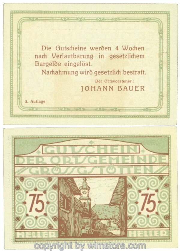 Grössgstötten, J00293IIc, 75 Heller; 1