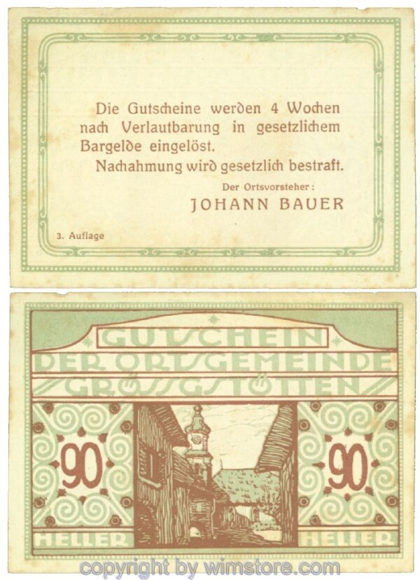 Grössgstötten, J00293IIc, 90 Heller; 1-2