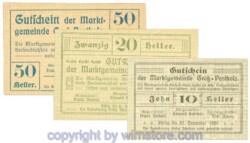 Gross-Pertholz, J00295IIIe, Serie 10, 20, 50 Heller; 1