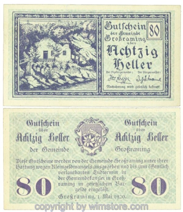 Gross-Raming, J00296II, 80 Heller; 1